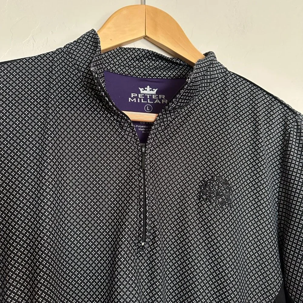 Peter Millar Golf 1/4 Zip Pullover Lightweight Wicking 50 UPF Women's Size Large